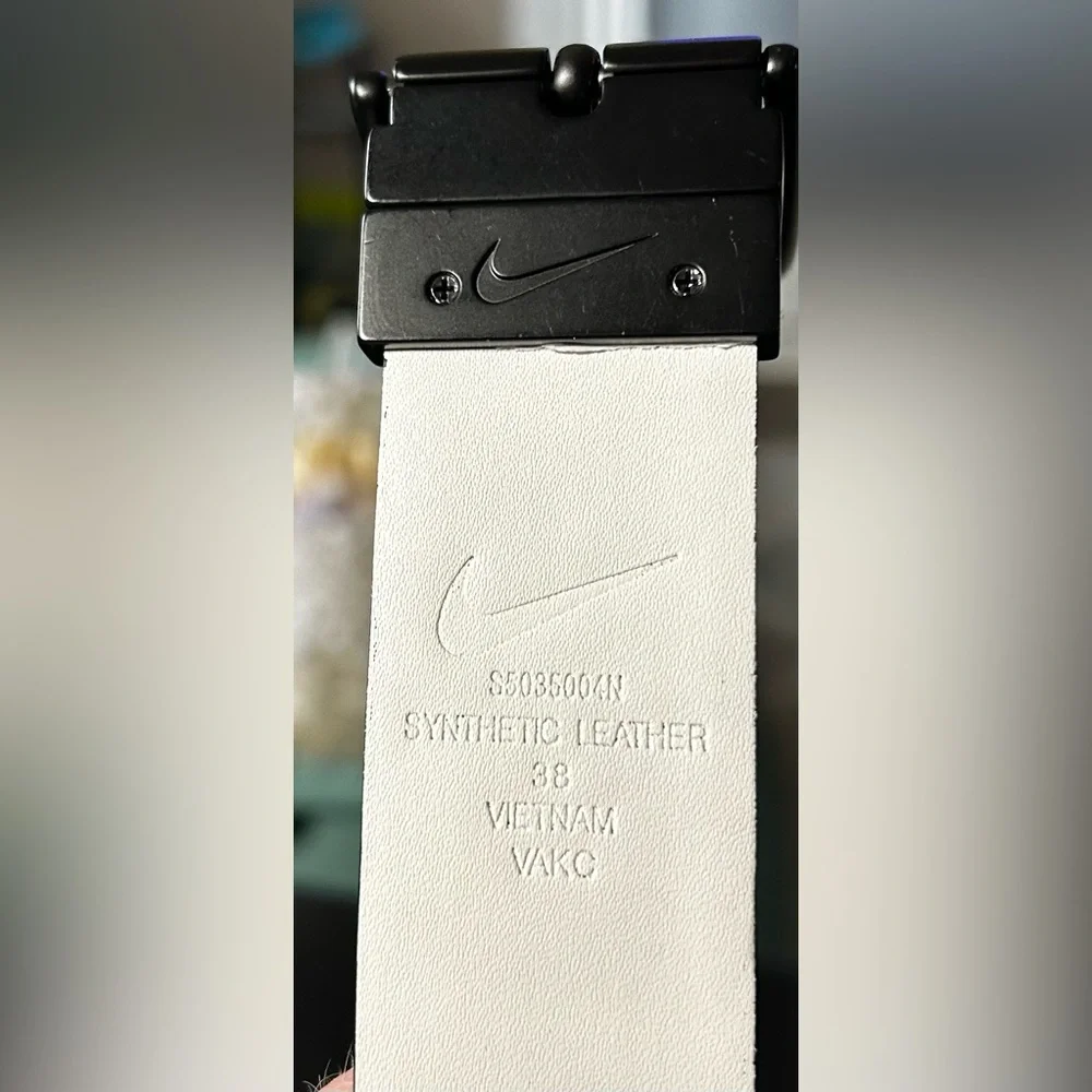Nike Black synthetic leather belt size 38